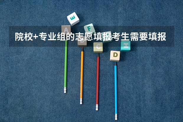 院校+专业组的志愿填报考生需要填报多少个志愿
