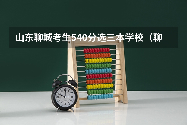 山东聊城考生540分选三本学校（聊城大学东昌学院是三本还是二本）