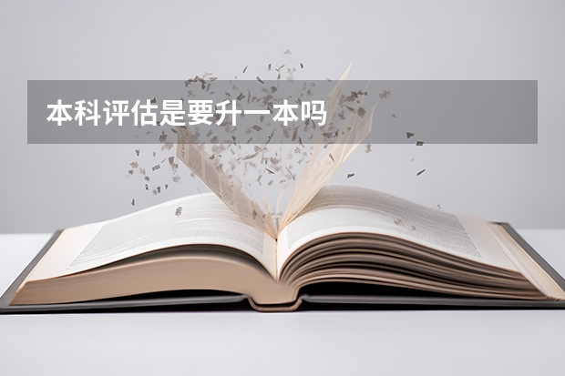 本科评估是要升一本吗