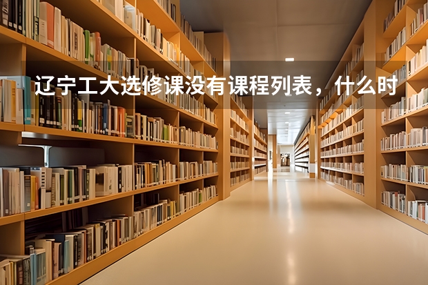 辽宁工大选修课没有课程列表,什么时候才能选课呀?