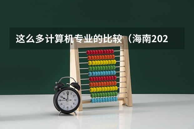 这么多计算机专业的比较(海南2024本科普通批院校专业组征集志愿投档线公布(含民族班和预科班))