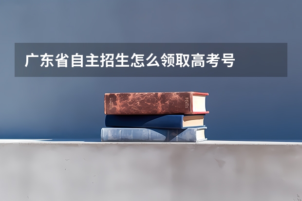 广东省自主招生怎么领取高考号