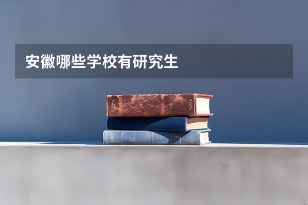安徽哪些学校有研究生