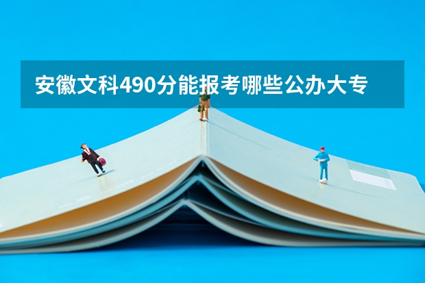 安徽文科490分能报考哪些公办大专