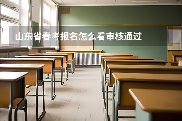 山东省春考报名怎么看审核通过