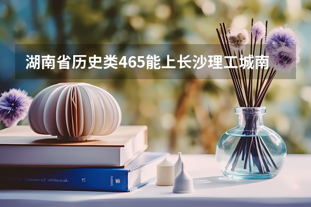 湖南省历史类465能上长沙理工城南学院吗