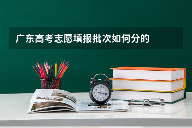 广东高考志愿填报批次如何分的