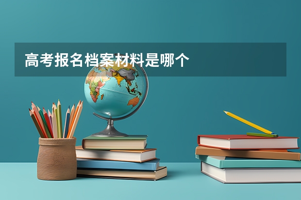 高考报名档案材料是哪个