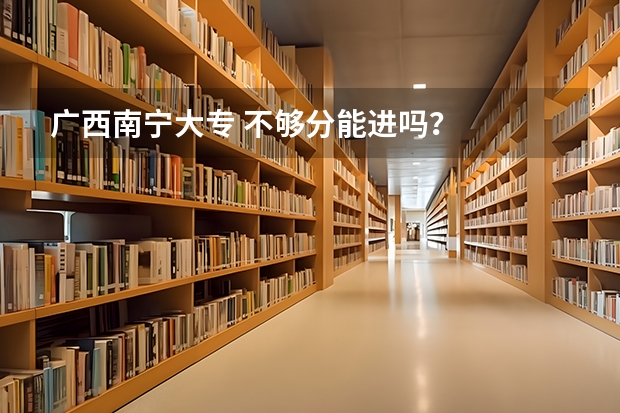 广西南宁大专 不够分能进吗？