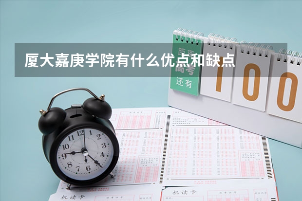 厦大嘉庚学院有什么优点和缺点