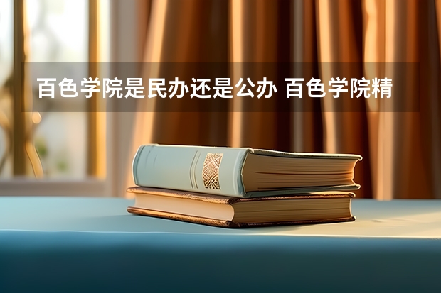 百色学院是民办还是公办 百色学院精准专项分数线