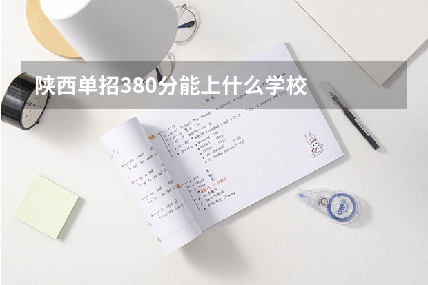 陕西单招380分能上什么学校