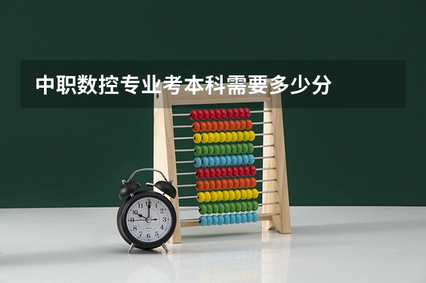 中职数控专业考本科需要多少分
