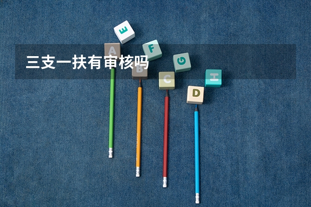 三支一扶有审核吗
