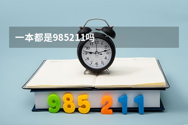 一本都是985211吗