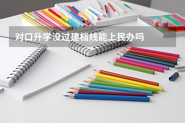 对口升学没过建档线能上民办吗