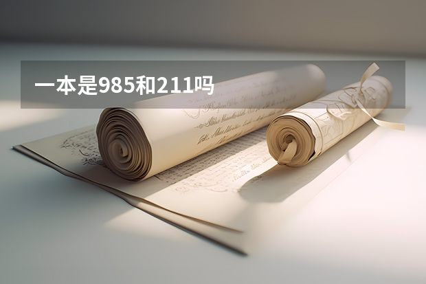 一本是985和211吗