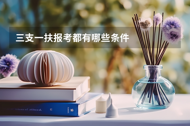三支一扶报考都有哪些条件