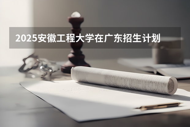 2025安徽工程大学在广东招生计划预测 大概招多少人