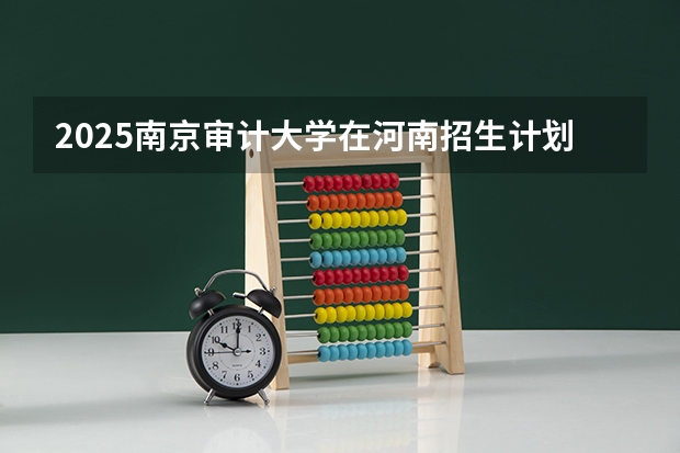 2025南京审计大学在河南招生计划预测 大概招多少人
