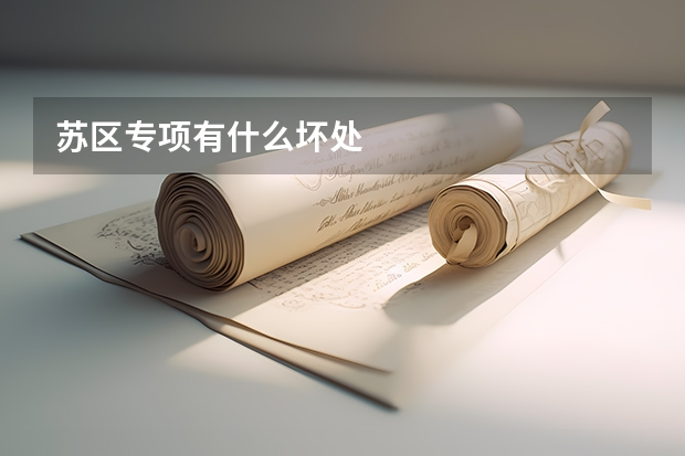 苏区专项有什么坏处