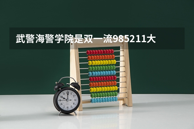 武警海警学院是双一流/985/211大学吗?
