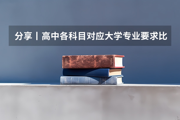 分享丨高中各科目对应大学专业要求比例，新高考选科必备 分享丨高中各科目对应大学专业要求比例，新高考选科必备