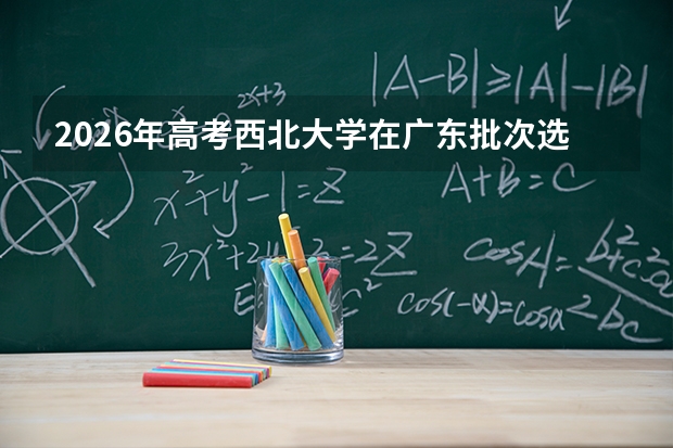 2026年高考西北大学在广东批次选科要求预测