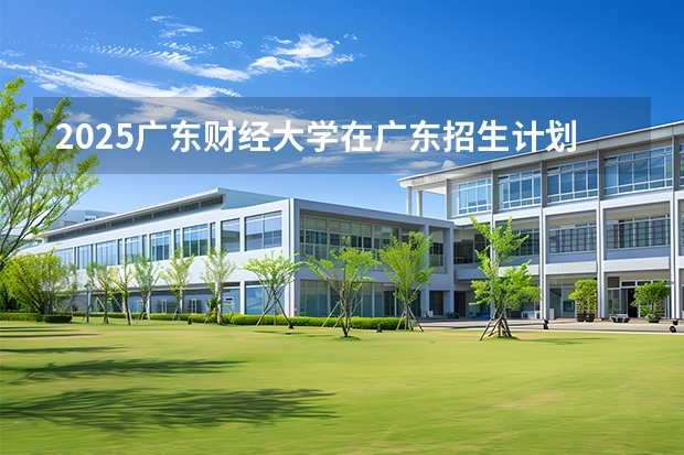2025广东财经大学在广东招生计划与2024年对比