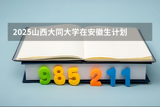 2025山西大同大学在安徽生计划 大概招多少人