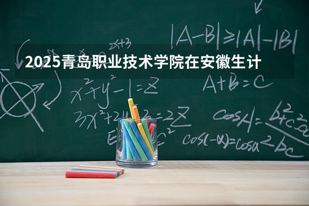 2025青岛职业技术学院在安徽生计划 大概招多少人