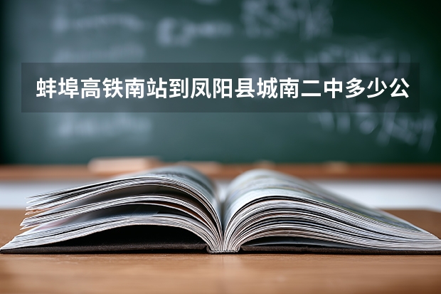 蚌埠高铁南站到凤阳县城南二中多少公里