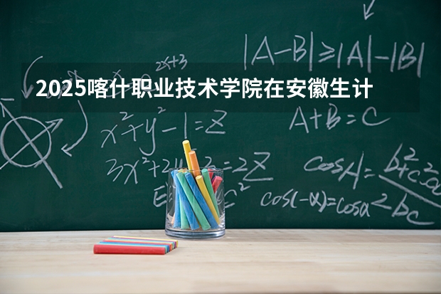 2025喀什职业技术学院在安徽生计划 大概招多少人
