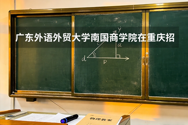 广东外语外贸大学南国商学院在重庆招生计划多少人（2026参考）
