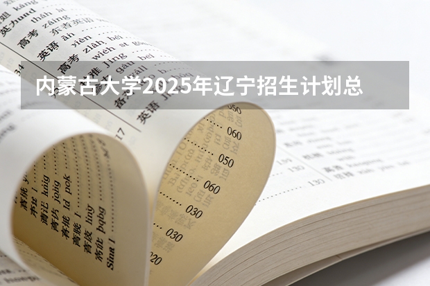 内蒙古大学2025年辽宁招生计划总览（2026高考志愿参考）