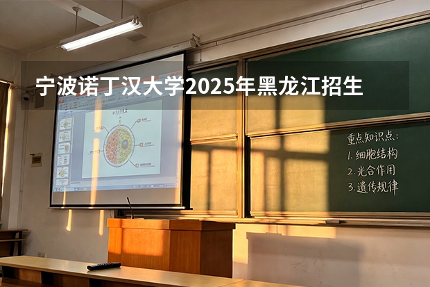 宁波诺丁汉大学2025年黑龙江招生计划总览（2026高考志愿参考）