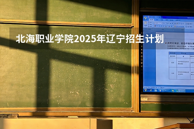 北海职业学院2025年辽宁招生计划总览（2026高考志愿参考）