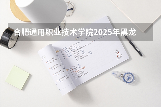 合肥通用职业技术学院2025年黑龙江招生计划总览（2026高考志愿参考）