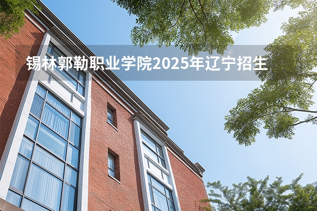 锡林郭勒职业学院2025年辽宁招生计划总览（2026高考志愿参考）