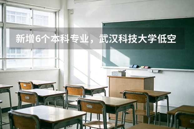 新增6个本科专业，武汉科技大学低空技术与工程实现本硕博全链条培养