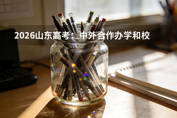 2026山东高考：中外合作办学和校企合作，低分上好学校的捷径