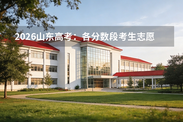 2026山东高考：各分数段考生志愿填报时间安排表