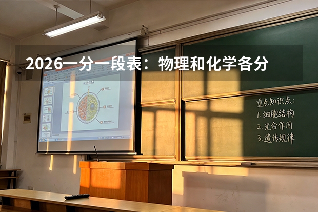 2026一分一段表：物理和化学各分数段人数几乎一致，选科绑定已成铁律