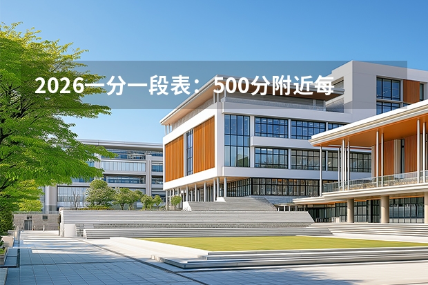 2026一分一段表：500分附近每分约2500人，公办二本边缘竞争最激烈