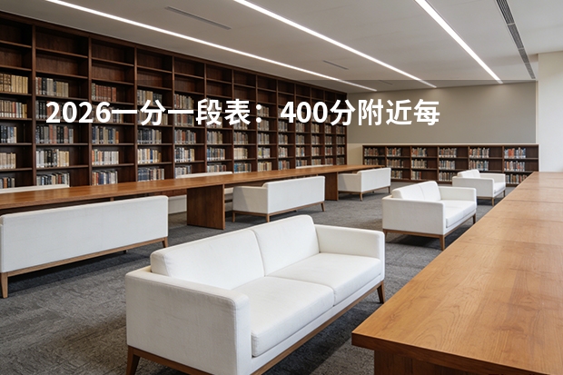 2026一分一段表：400分附近每分约2200人，专科中段竞争激烈