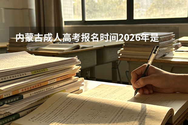 内蒙古成人高考报名时间2026年是什么时候？