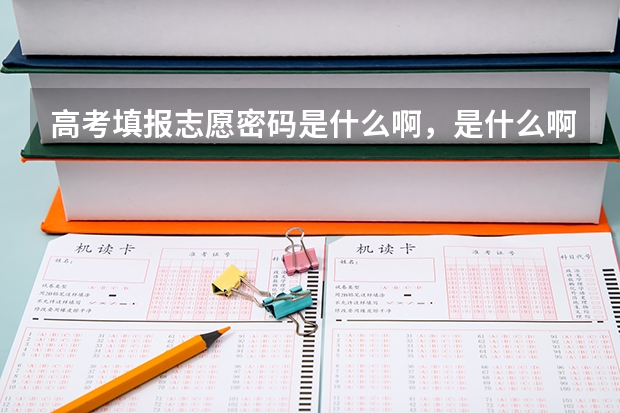 高考填报志愿密码是什么啊，是什么啊？