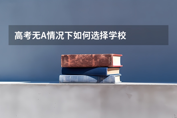 高考无A情况下如何选择学校