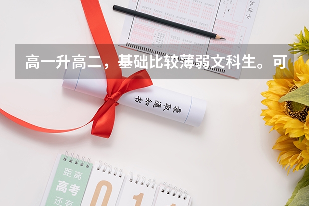 高一升高二，基础比较薄弱文科生。可以买哪些书来提高成绩？