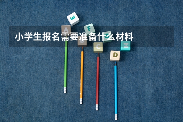 小学生报名需要准备什么材料